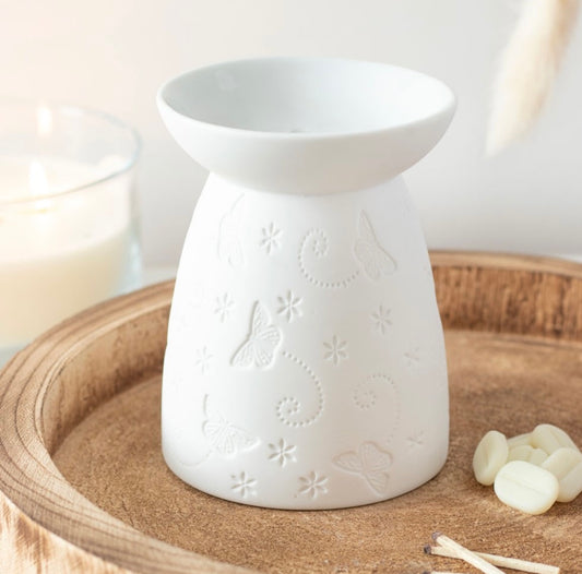 White butterfly wax burner